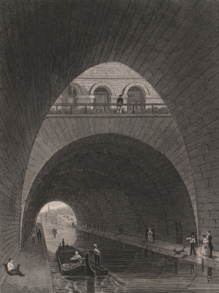 PARIS. Canal de l'Ourcq. BICKNELL 1845 old antique vintage print picture